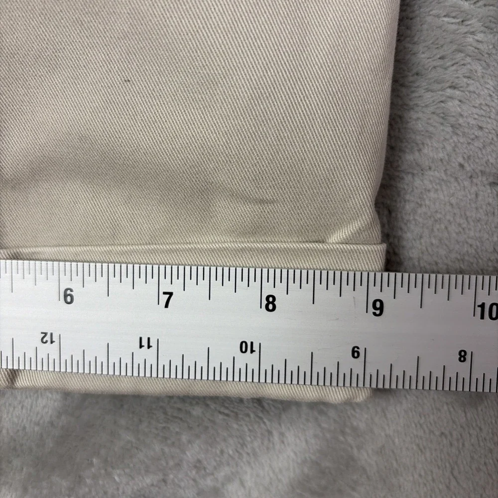 Polo Ralph Lauren Chino Pants‎ Mens 40/29 Beige Pleated Cuffed Cotton Twill